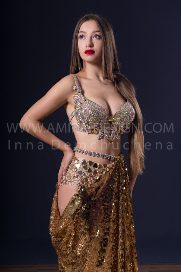 Professional bellydance costume (classic 215a)